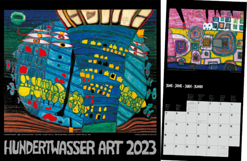 Small Hundertwasser Art Calendar 2023