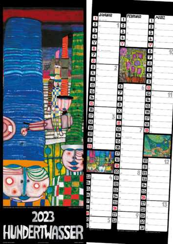 Slim Hundertwasser Art Calendar 2023