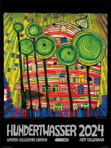 Large Hundertwasser Art Calendar 2024 Limited Collectors Edition