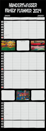 Hundertwasser Family Planner Art 2024