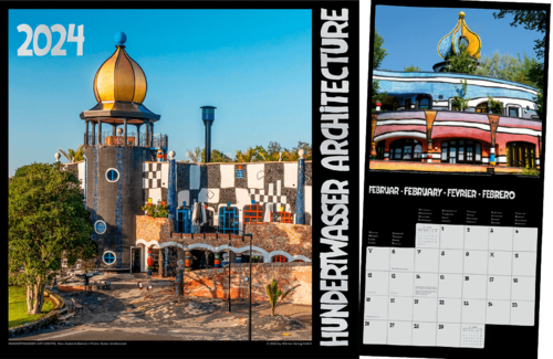 Small Hundertwasser Architecture Calendar 2024