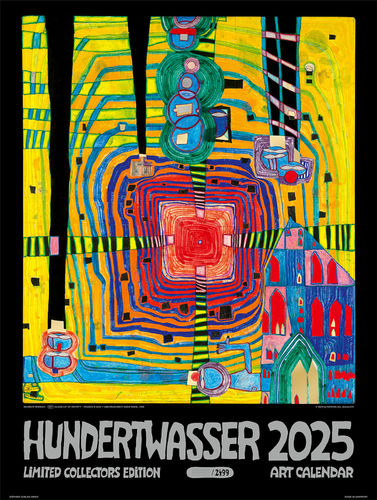 Large Hundertwasser Art Calendar 2025 Limited Collectors Edition