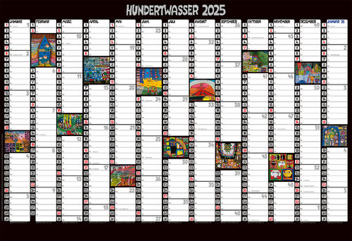 Hundertwasser Mini Annual Planner 2025